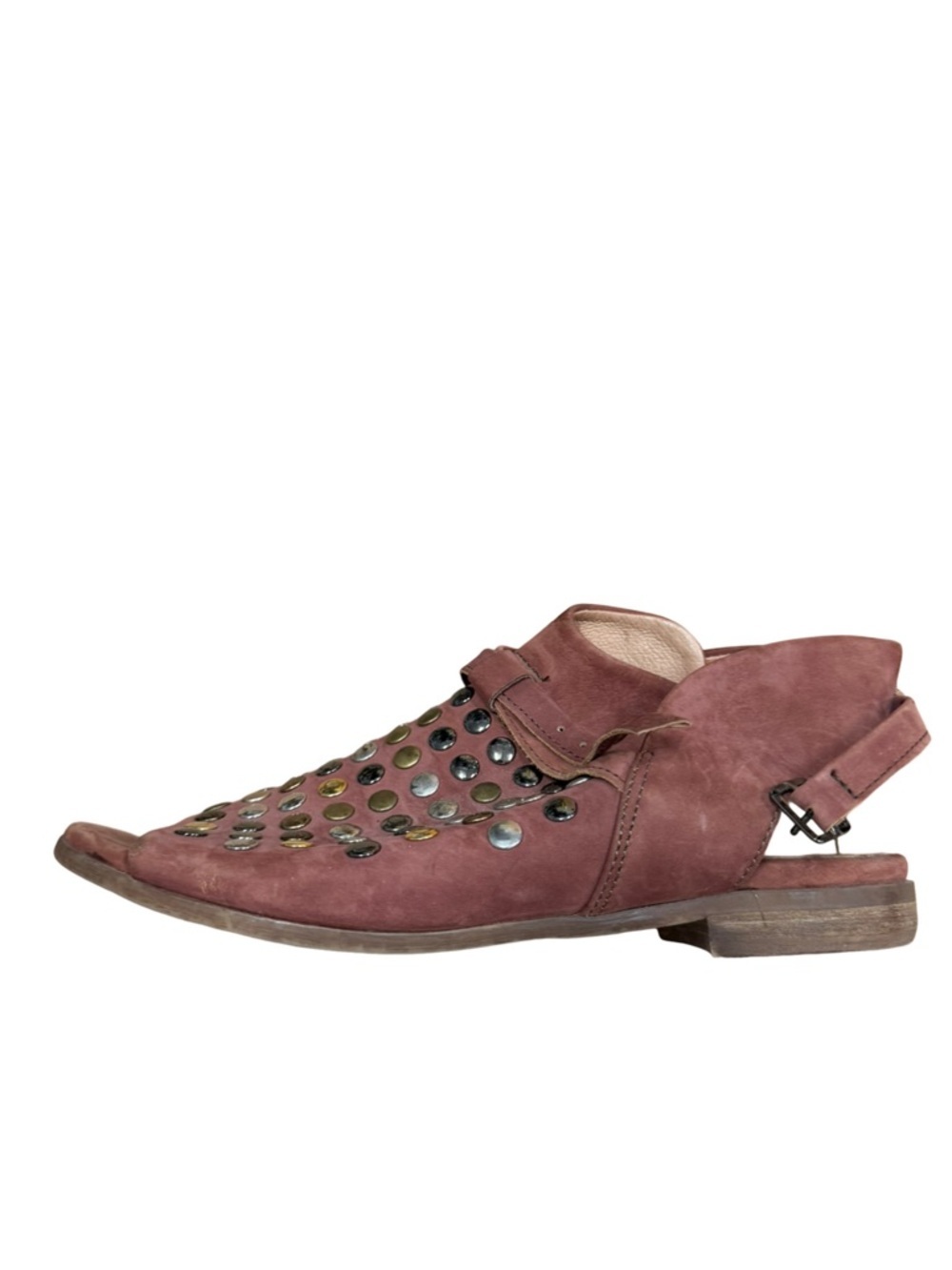 Free People Gemma Studded Perforated Suede Sandals
Size 39 / Size 8 - 8.5 US - Picture 6 of 16